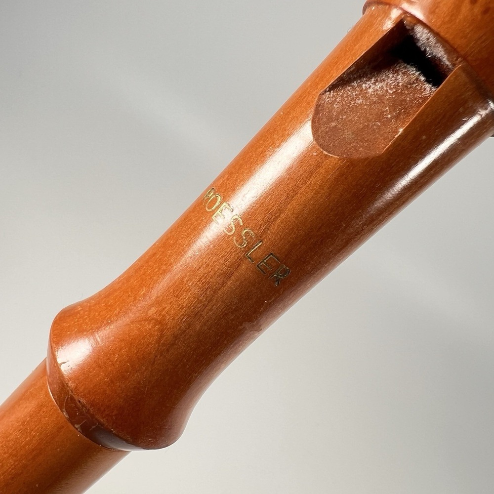 Vintage‎ Roessler Wood Soprano Recorder 13" Made in Germany